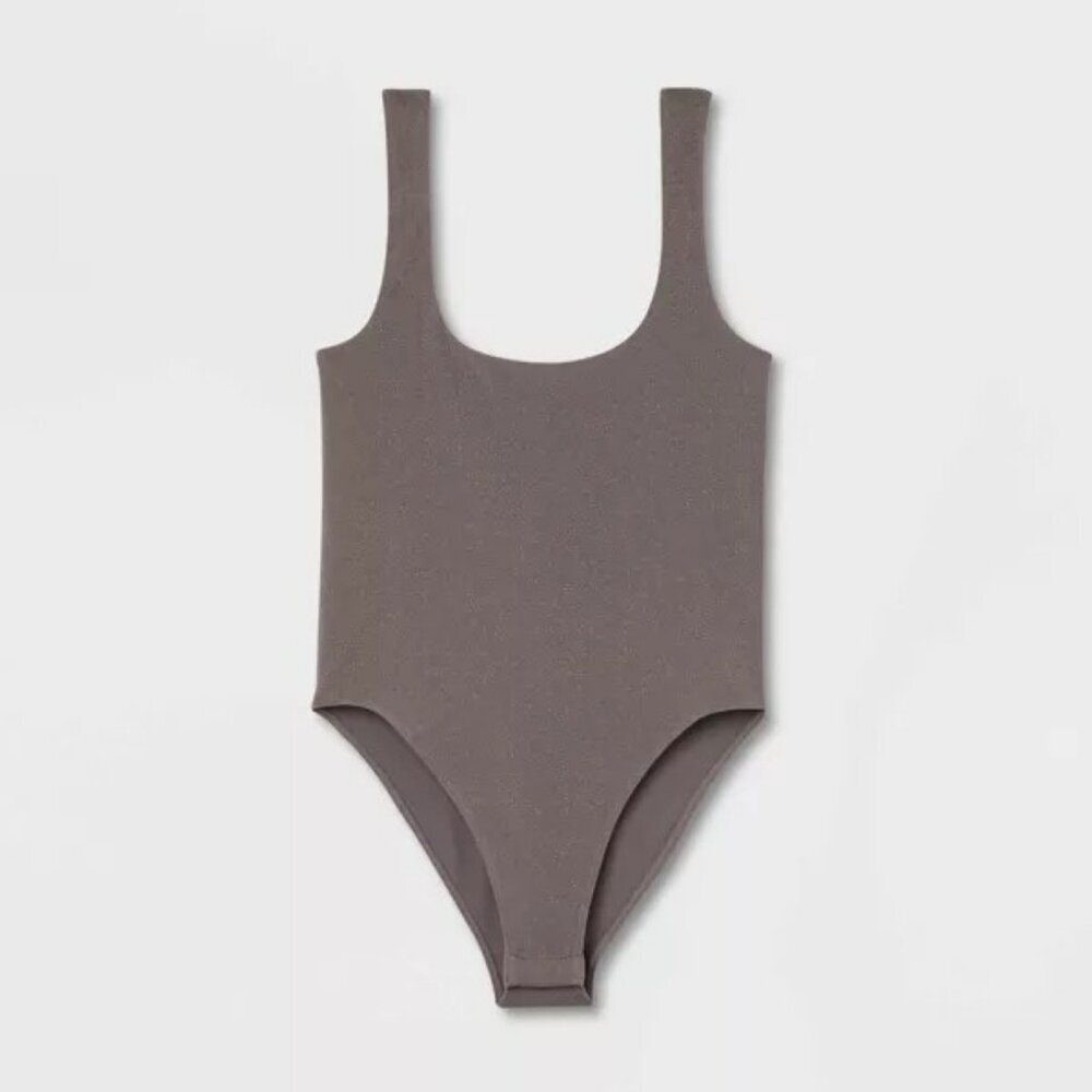 NEW A New Day Women's Seamless Tank Bodysuit Gray